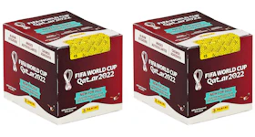 2022 Panini Fifa World Cup Qatar Soccer Sticker Collection Box 2x Lot