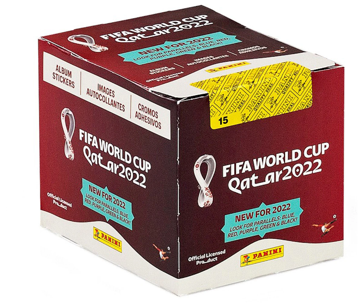 2022 Panini Fifa World Cup Qatar Soccer Sticker Collection Box