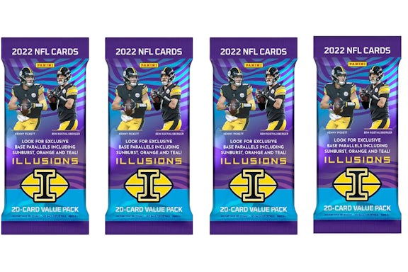 2022 Panini Illusions Football Jumbo Value Pack 4x Lot