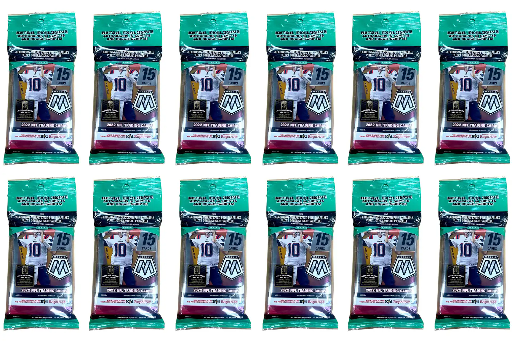 2025 Panini Mosaic Football Cello Pack 12x Lot 2025 DE