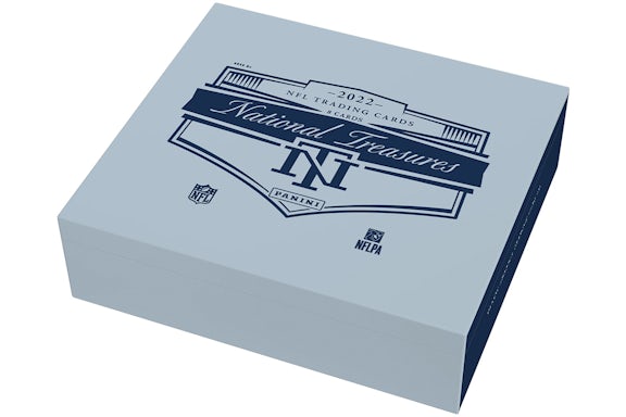 Caja de tarjetas de fútbol 2022 Panini National Treasures