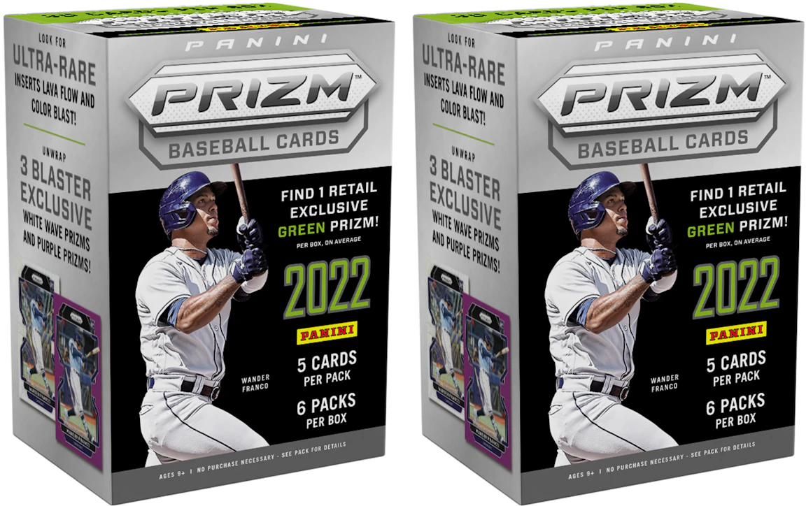 2022 Panini Prizm Baseball Blaster Box (Green Prizm) 2x Lot 2022 KR