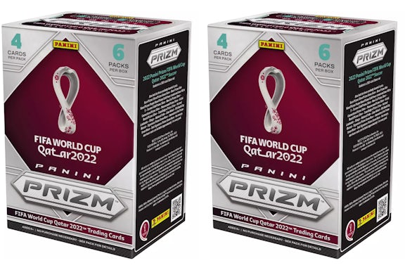 2022 Panini Prizm Coppa del Mondo FIFA Qatar Calcio Blaster Box 2x Lotto