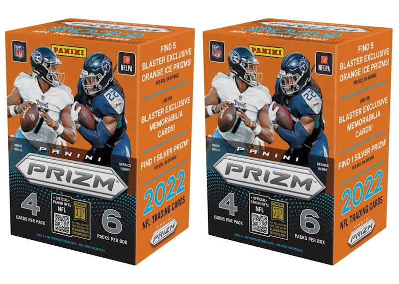 2022 Panini Prizm Football Fanatics Blaster Box (Orange Ice Prizms