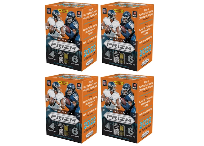 2022 Panini Prizm Football Fanatics Blaster Box (Orange Ice Prizms) 4x