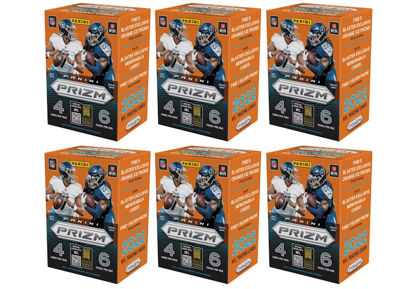 2022 Panini Prizm Football Fanatics Blaster Box (Orange Ice Prizms) 6x
