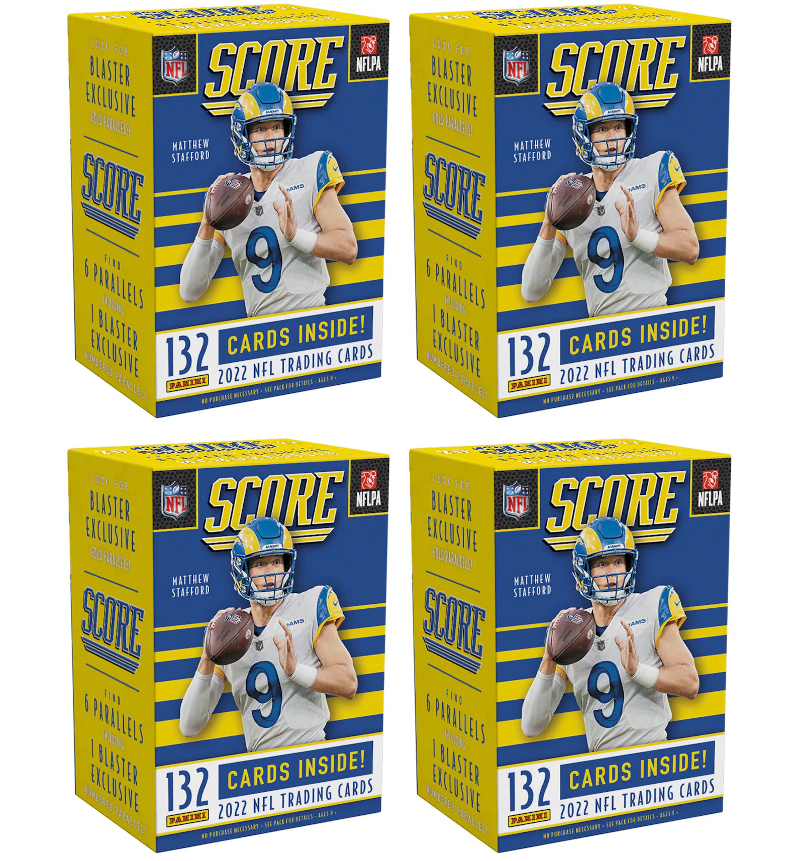 2022 Panini Score Football Blaster Box Gold Parallels 4x Lot 2022 MX 2022-panini-score-football-blaster-box-gold-parallels-4x-lot-2022-mx