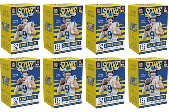 2022 Panini Score Football Blaster Box (Gold Parallels) 8x Lot