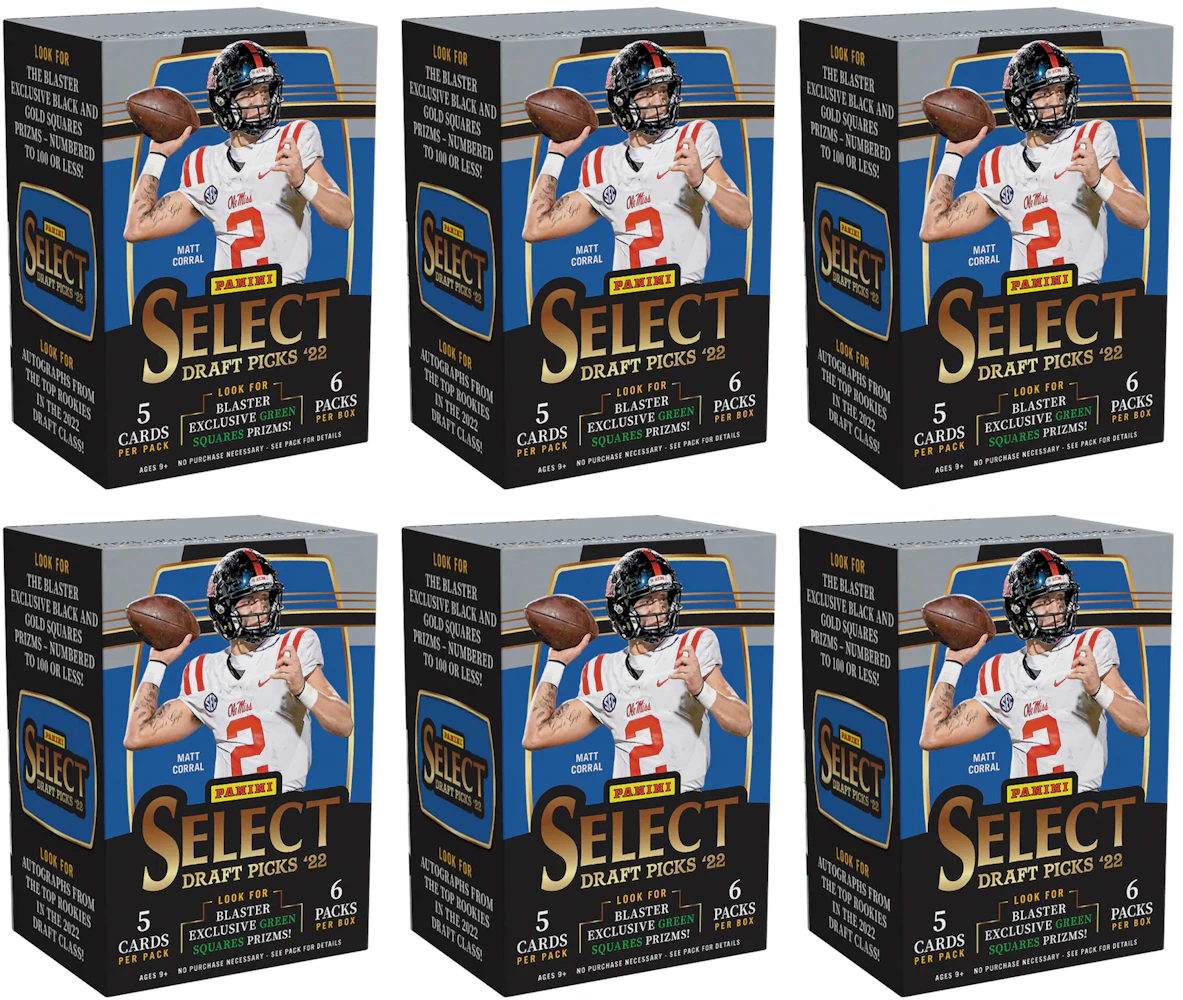 : 2022 Panini Select Draft Picks Football Fanatics Exclusive  Blaster Box Exclusive Green Prizm Cards Superior Sports Investments :  Collectibles & Fine Art