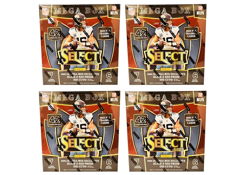 2022 Panini Select Football Mega Box (Black & Red Prizms) 4x Lot 2022