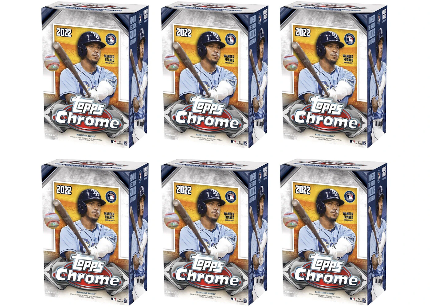 2022 Topps Chrome Baseball Blaster Box 6x Lot - 2022 - US