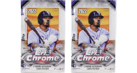 2022 Topps Chrome Baseball Hobby Box 2x Lot (Bonus Pack Not Included)