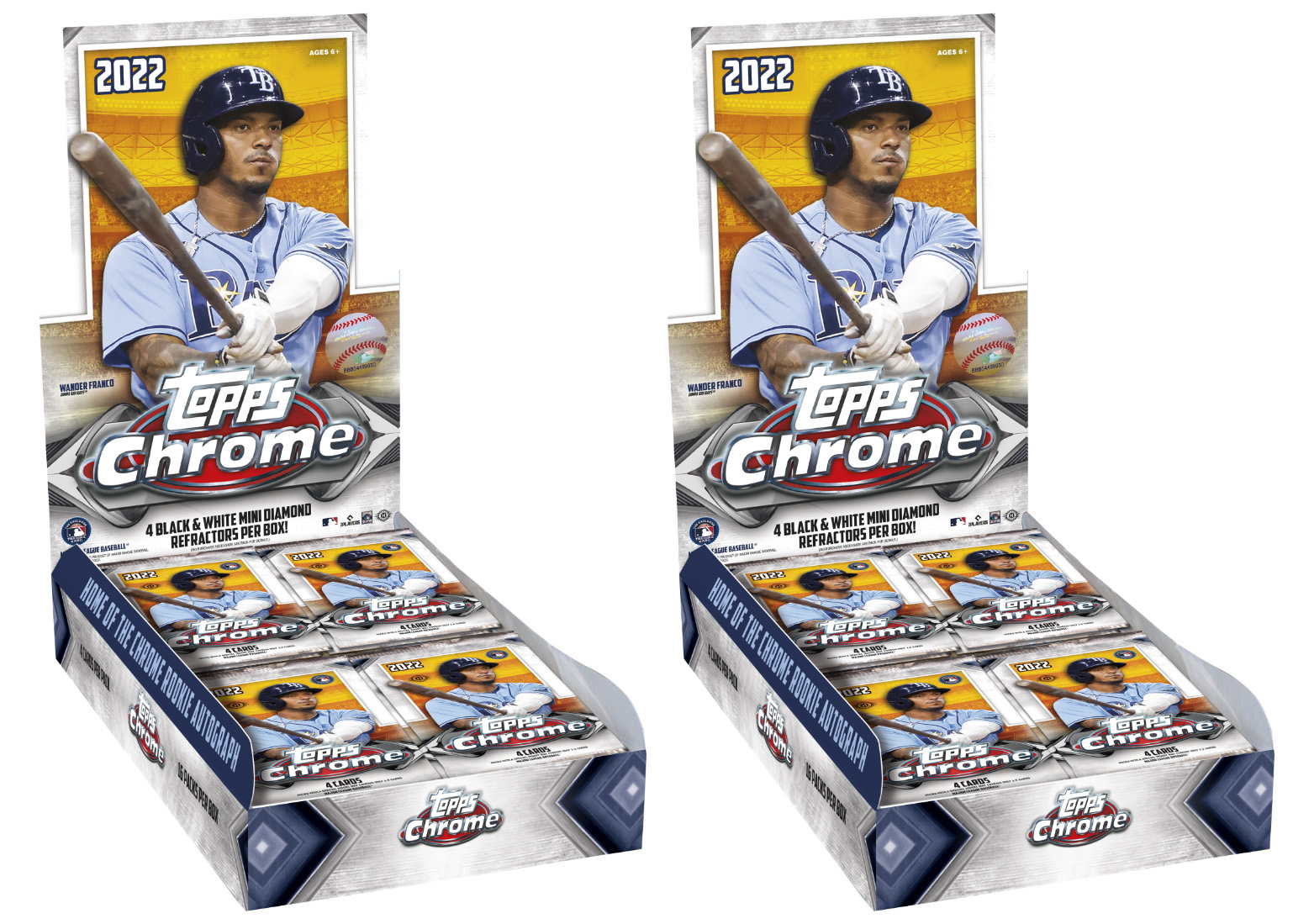 2022 Topps Chrome Baseball Hobby Lite Box 2x Lot - 2022 - US