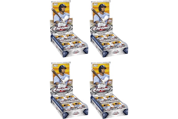 2022 Topps Chrome Baseball Hobby Lite Box 4x Lot