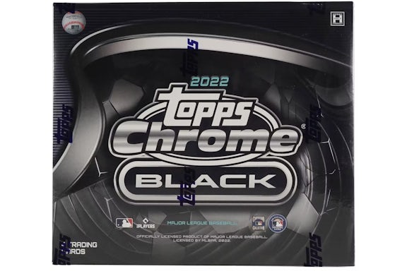 2022 Topps Caja de pasatiempos de béisbol Chrome Negro