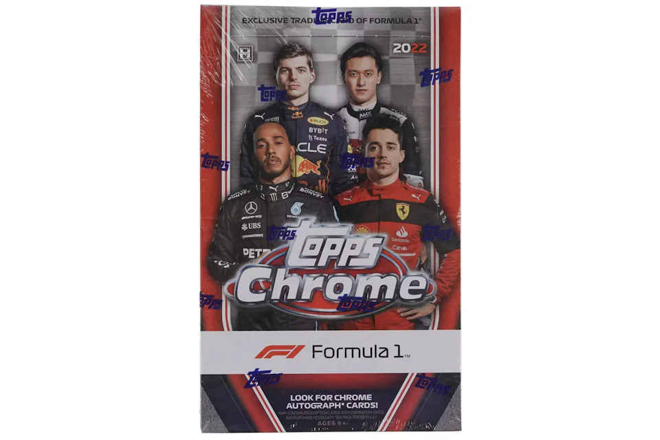 Coffret Topps Chrome 2022 Formule 1 édition Hobby (18 pochettes)