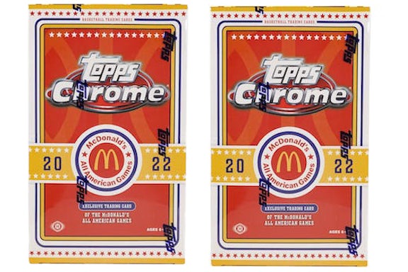 2022 Topps Chrom McDonald's All American Basketball Hobby Box 2x Los