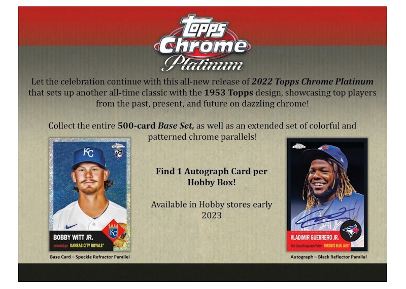 2022 Topps Chrome Platinum Anniversary 1953 Baseball Hobby Box