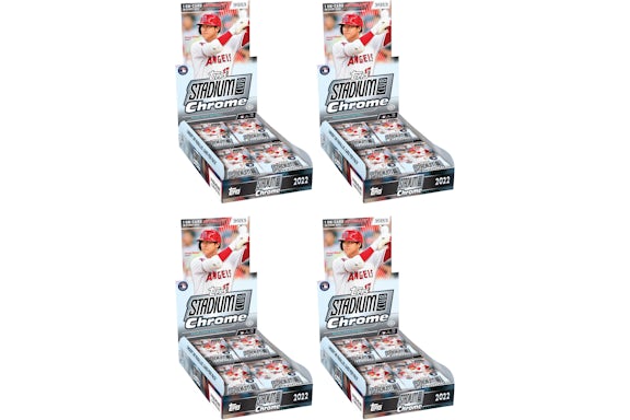 2022 Topps Chrome Stadium Club Baseball Hobby Box 4x Lot