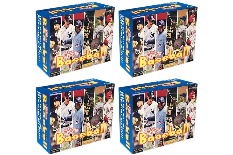 2022 Topps Heritage Baseball Target Mega Box (17 Packs) 4x Lot