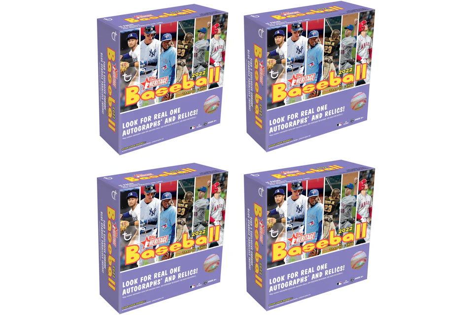 2022 Topps Heritage Baseball Walmart Mega Box (15 Packs) 4x Lot