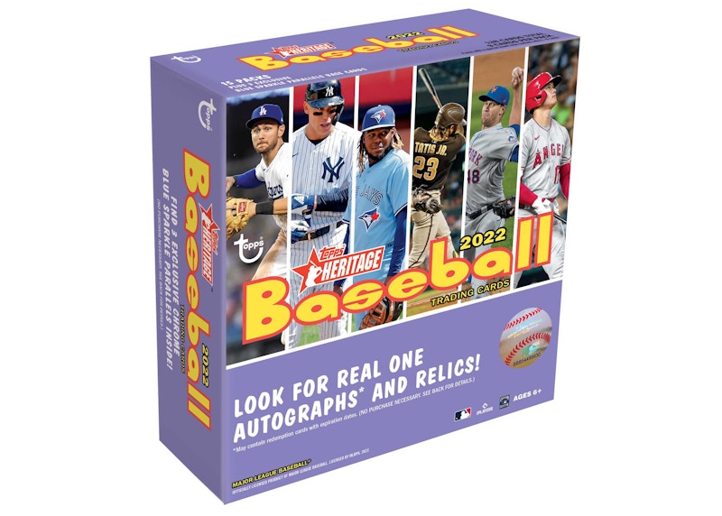 2022 Topps Heritage Baseball Walmart Mega Box (15 Packs) 2022 MX