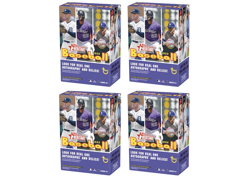 2022 Topps Heritage High Number Baseball Blaster Box 4x Lot 2022 US