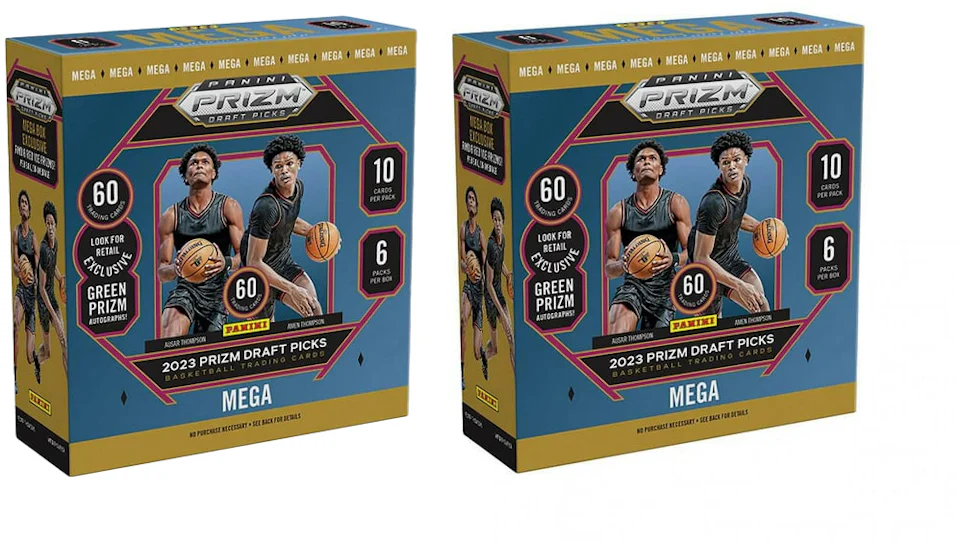 20232024 Panini Prizm Draft Picks Basketball Green Prizim Mega Box 2x