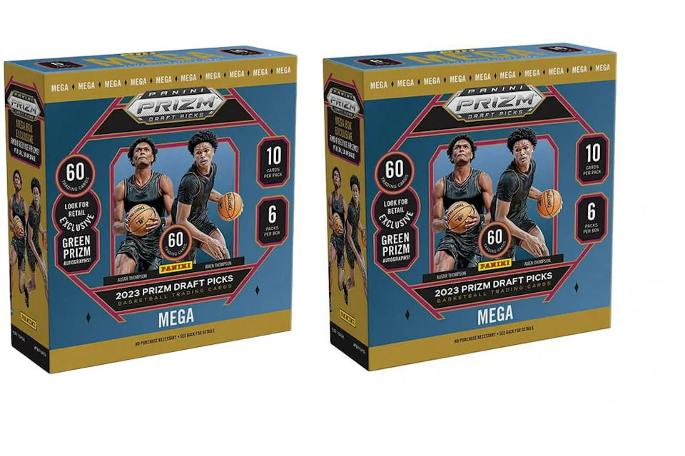 20232024 Panini Prizm Draft Picks Basketball Green Prizim Mega Box 2x