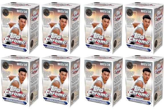 2023-24 Scatola di valore per il basket Topps Chrome (8x lotto)
