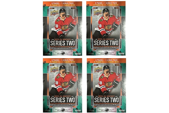 2023-24 Upper Deck Series 2 Hockey Walmart Exclusive Mega Blaster 4x Lot
