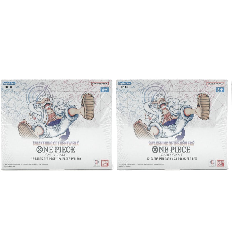 2023 Bandai One Piece Card Game Awakening of the New Era Booster Box (OP-05) English 2x Lot - 2023 - US 2023 Bandai One Piece Card Game Awakening of the New Era Booster Box (OP-05) English 2x Lot - 2023 - US