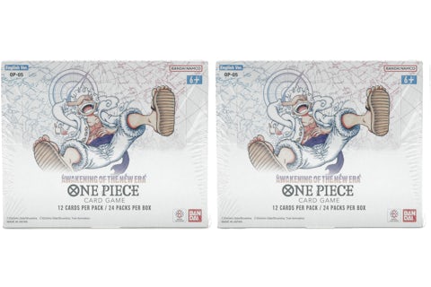 2023 Bandai One Piece Card Game Awakening of the New Era Booster Box (OP-05) English 2x Lot - 2023 - US 2023 Bandai One Piece Card Game Awakening of the New Era Booster Box (OP-05) English 2x Lot - 2023 - US