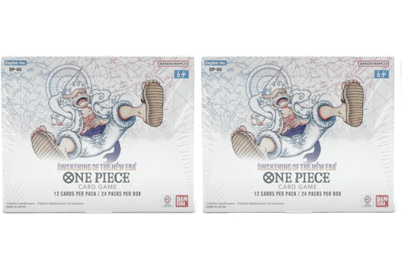Lote de 2 cajas de sobres 2023 Bandai One Piece Card Game Awakening of the New Era (OP-05) (en inglés)