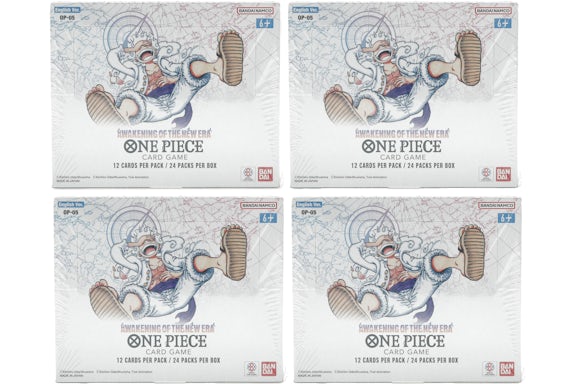 Scatola booster 2023 Bandai One Piece Card Game Awakening of the New Era (OP-05) inglese 4 confezioni