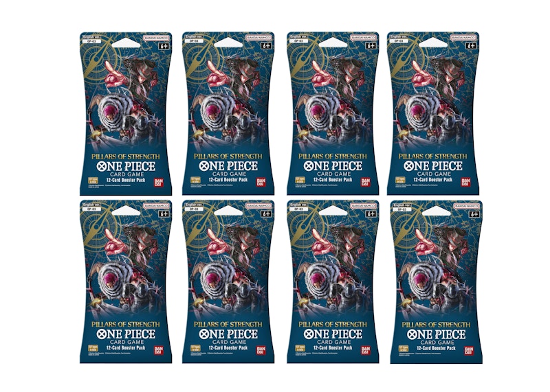 2023 Bandai One Piece Card Game Pillars of Strength Booster Pack (OP-03)  (English) 8x Lot - 2023 - US