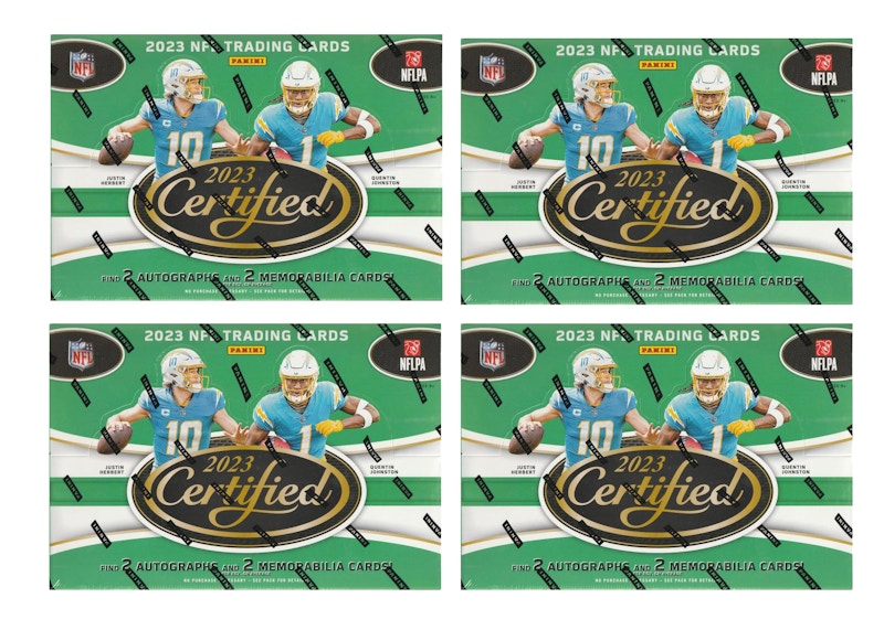 2023 Panini Certified Football Hobby Box 4x Lot - 2023 - GB