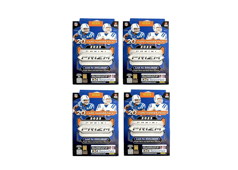 2023 Panini Prizm Football Hanger Box (Purple and Gold Wave Prizms) 4x