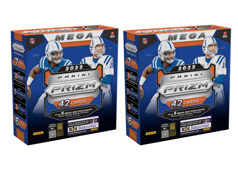 2023 Panini Prizm Football Mega Box (Green Pulsar Prizms) 2x Lot - 2023 ...