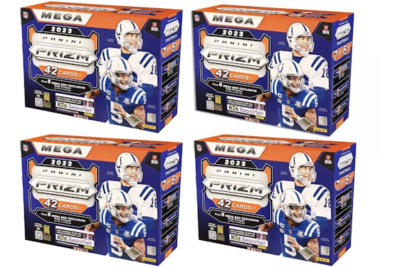 2023 Panini Prizm Football Mega Box (Prizms Rosa) 4x Lote