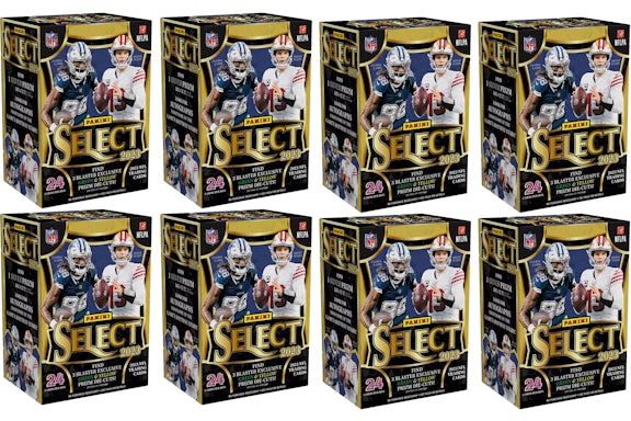 2023 Panini Select Football Blaster Box (troqueles Verde y Amarillo) 8x Lote