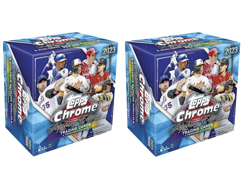 2023 Topps Chrome Sapphire Edition Baseball Hobby Box 2x Lot