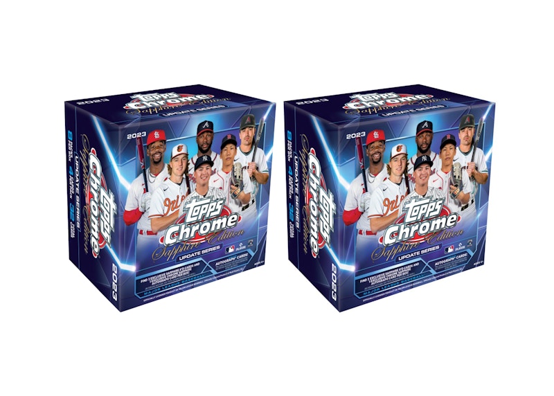 2023 Topps Chrome Update Sapphire Edition Baseball Hobby Box 2x Lot