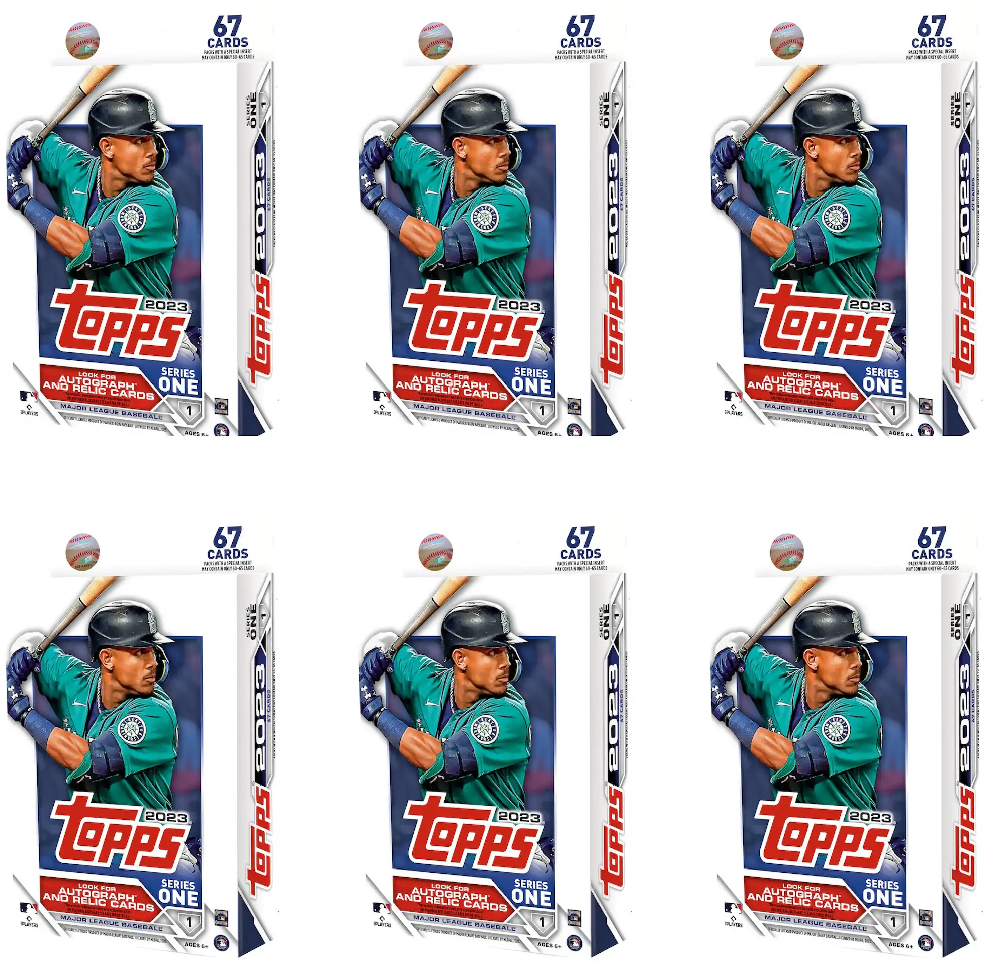 2023 Topps Series 1 Baseball Hanger Box 6x Lot 2023 DE