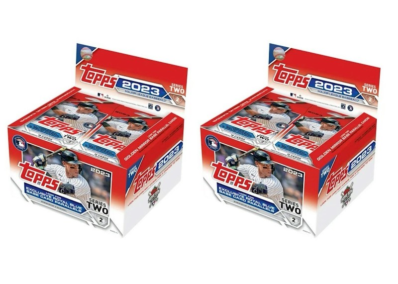 2023 Topps Series 2 Baseball Retail Display Box (Royal Blue Base Card Parallels) 2x Lot