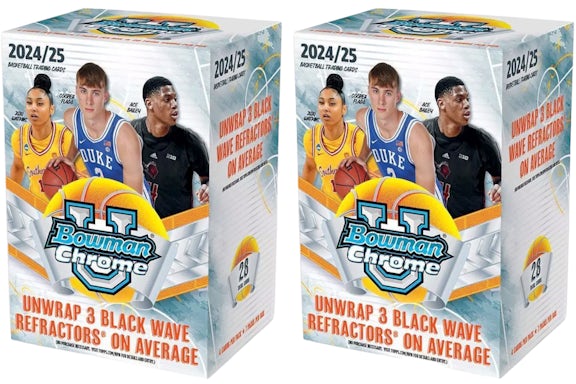 2024-25 Bowman Chrome University Basketball Blaster Box 2x Lot