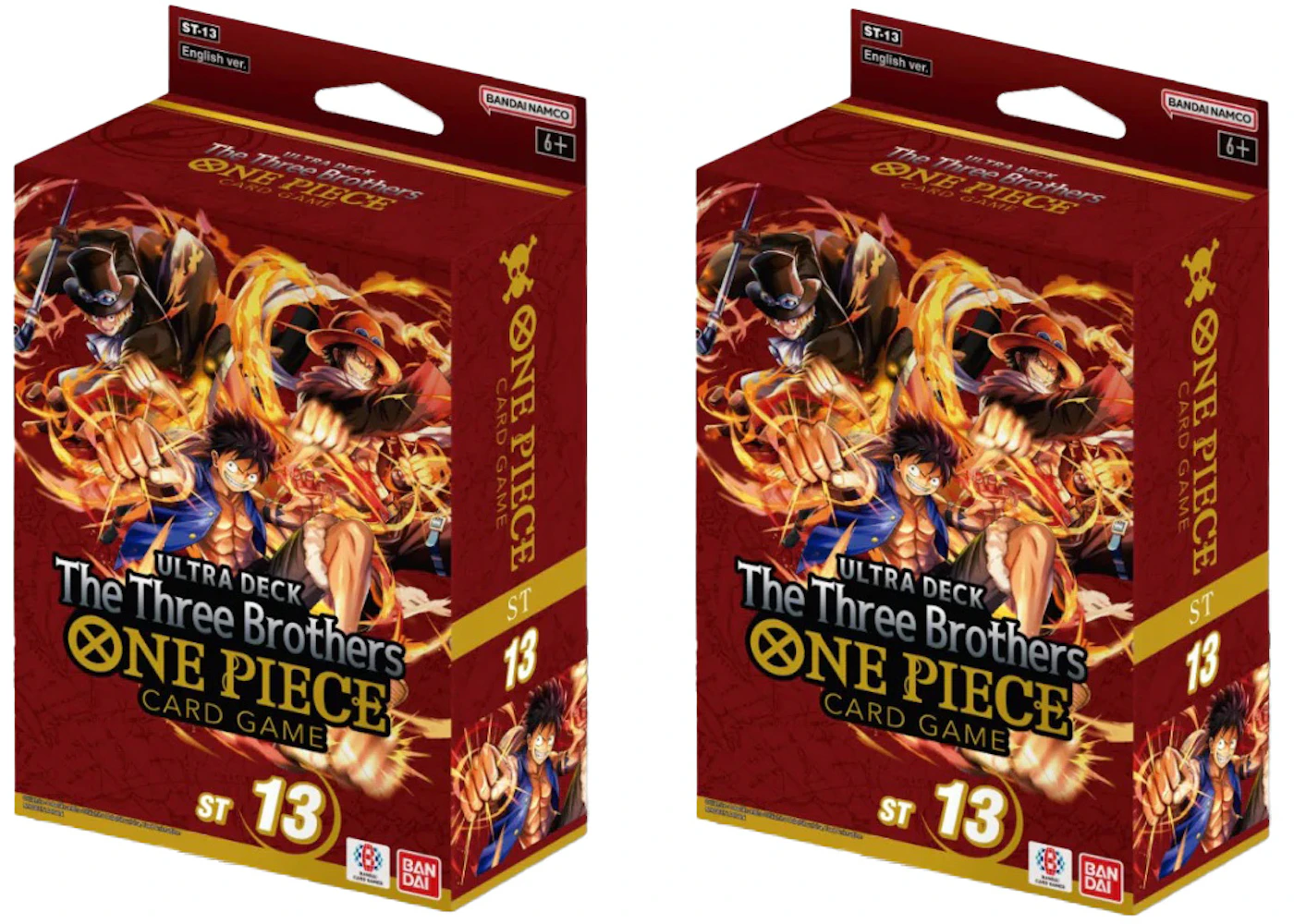 2024 Bandai One Piece Card Game The Three Brothers (ST 13) Ultra Deck 2x Lot - 2024 - US 2024 Bandai One Piece Card Game The Three Brothers (ST 13) Ultra Deck 2x Lot - 2024 - US
