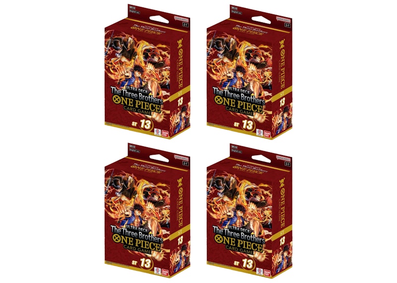 2024 Bandai One Piece Card Game The Three Brothers (ST 13) Ultra Deck 4x Lot