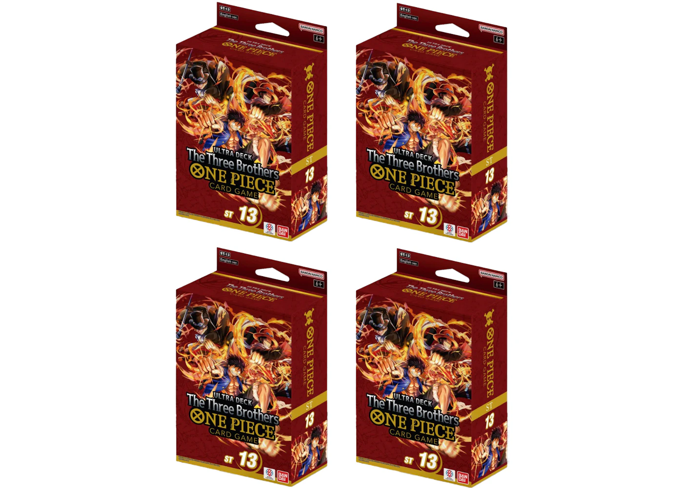 2024 Bandai One Piece Card Game The Three Brothers (ST 13) Ultra Deck 4x Lot - 2024 - US 2024 Bandai One Piece Card Game The Three Brothers (ST 13) Ultra Deck 4x Lot - 2024 - US