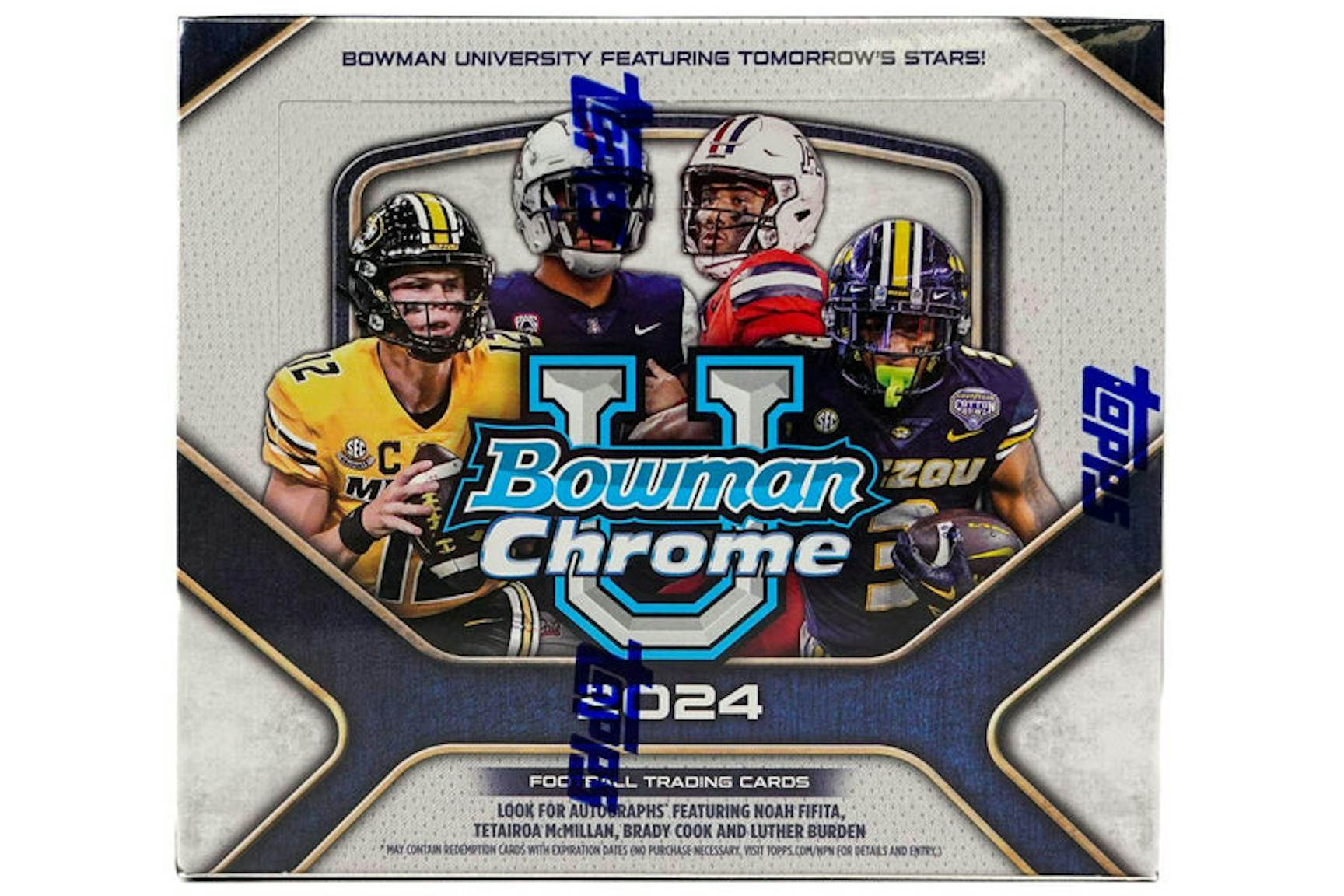 2025 Bowman Chrome University Football Jumbo Hobby Box 2025 US